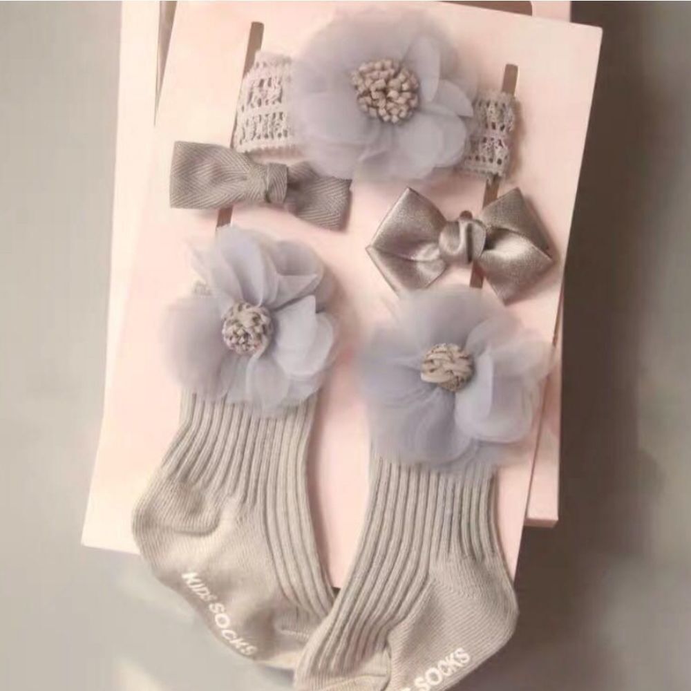 NIB Chicbaby Gray Hair Accessories & Socks